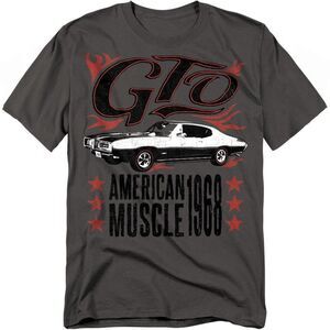Pontiac Unisex Adult GTO Flames T-Shirt / Charcoal